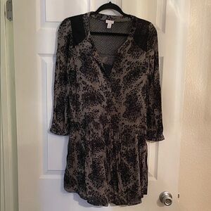 Elegant Black and Green Women's Dress